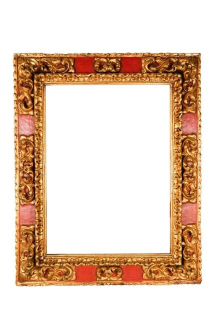 Baroque-style frame, 20th century. Made of carved,