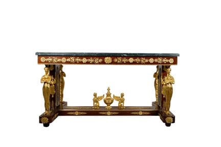 Bureau de style Empire, S. XX. En bois d'acajou av