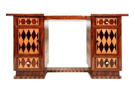Bureau de style Art déco. Réalisé en bois plaqué a