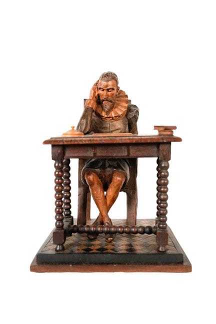Spanish school, 18th century. Cervantes in deep th