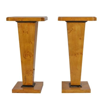 Pair of pedestals, Art Deco style, S. XX. Made of 
