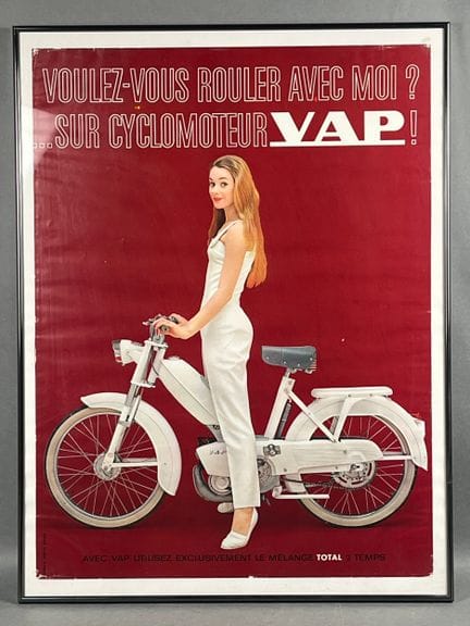 [DEUX-ROUES]. Affiche publicitaire pour les cyclom