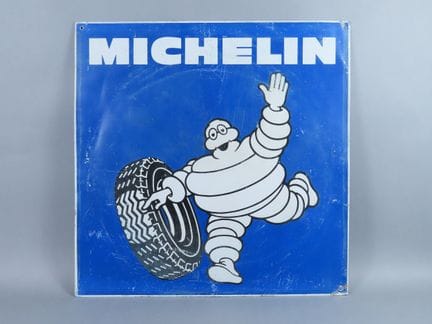 [AUTOMOBILIA]. Plaque publicitaire en aluminium pe