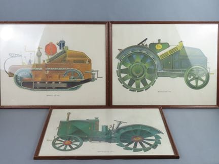 [TRACTEURS]. Réunion de trois reproductions en cou