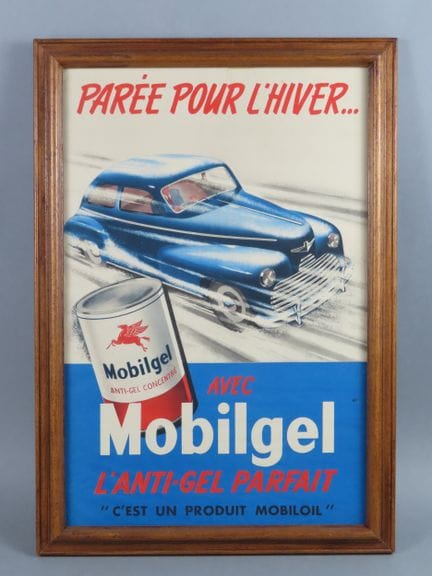 [AUTOMOBILIA]. Affiche publicitaire ancienne pour 