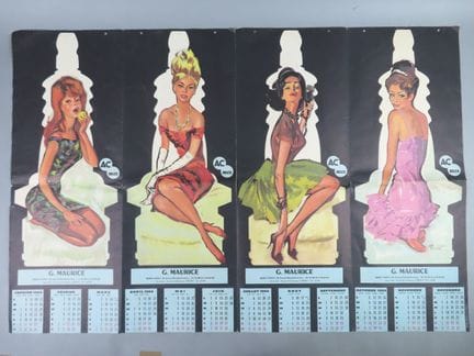 [AUTOMOBILIA]. Réunion de deux calendriers publici