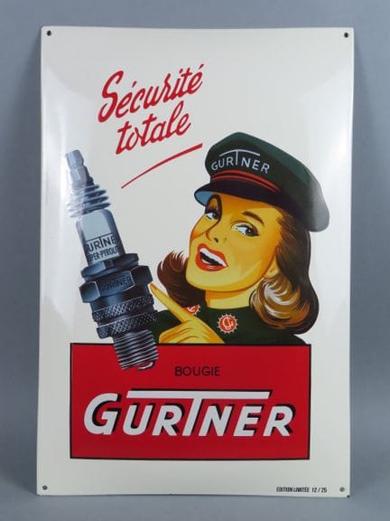 [AUTOMOBILIA]. Plaque publicitaire rectangulaire e
