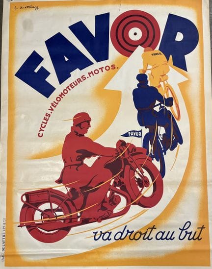 [DEUX-ROUES]. Affiche publicitaire pour la marque 