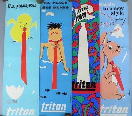 Réunion de 8 affiches publicitaires pour les crava
