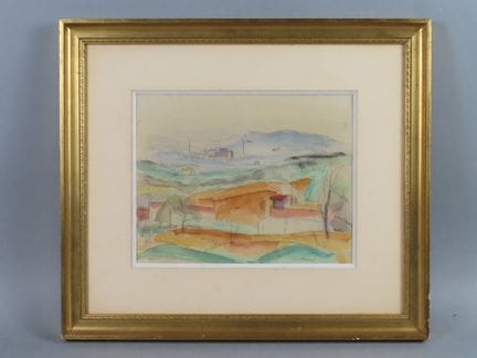 Victor GUILLAUME (1880-1942). Paysage. Dessin au c