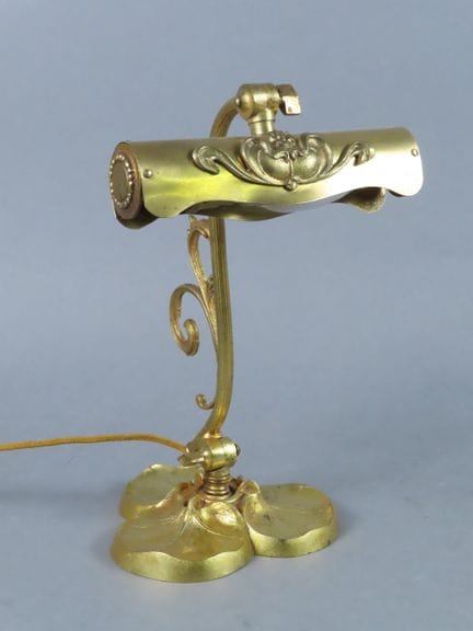 Petite lampe de bureau Art Nouveau, à réflecteur e