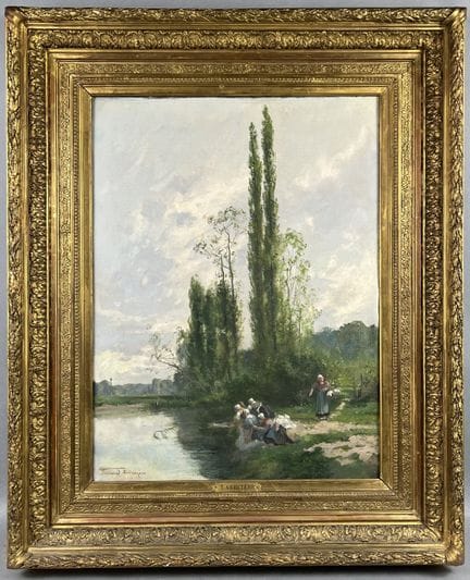 Fernand LABRUYERE (XIXe siècle). Les Lavandières. 