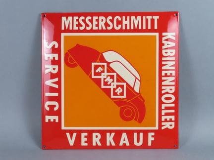 Plaque publicitaire originale, émaillée MESSERSCHM