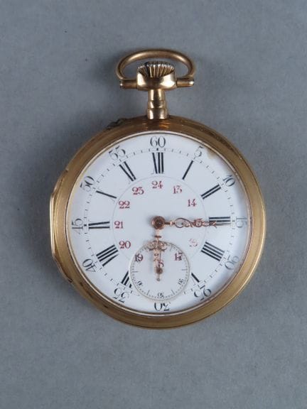 Montre gousset, le boîtier en or jaune (750‰) cise