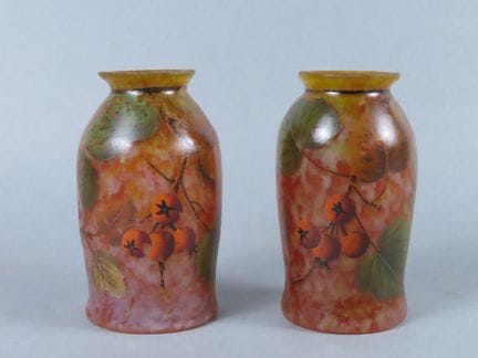 DAUM, Nancy - Lorena. Par de tulipanes de cristal 