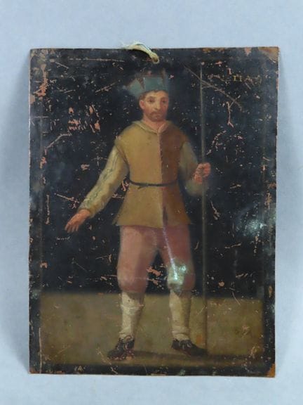 ITALIE. Peinture sur cuivre à l'huile représentant