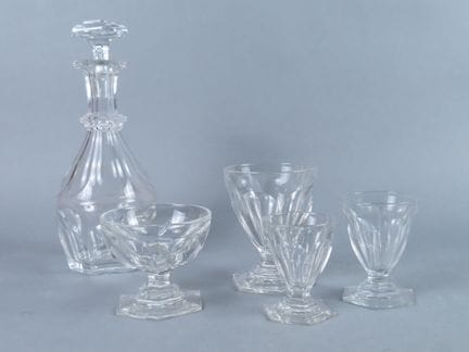 BACCARAT, Lorraine. Modèle BOURBON. Service de tab