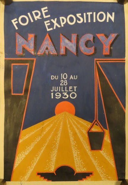 NANCY, Lorraine. Réunion de 4 projets d'affiches p