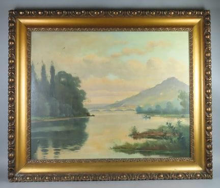 Albert MARKS (1871-1941). La Moselle et le mont Sa