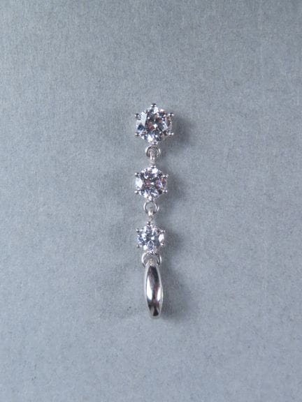 Pendentif à monture en or blanc (750‰), serti de t