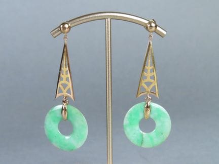 Paire de boucles d'oreilles en or jaune (750/00) r