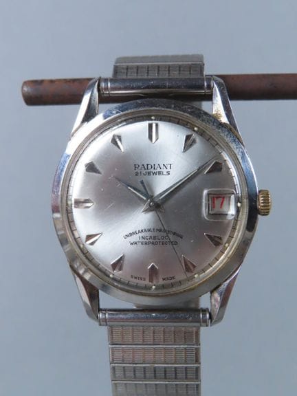 RADIANT, Spain. Wristwatch, circular steel case, s