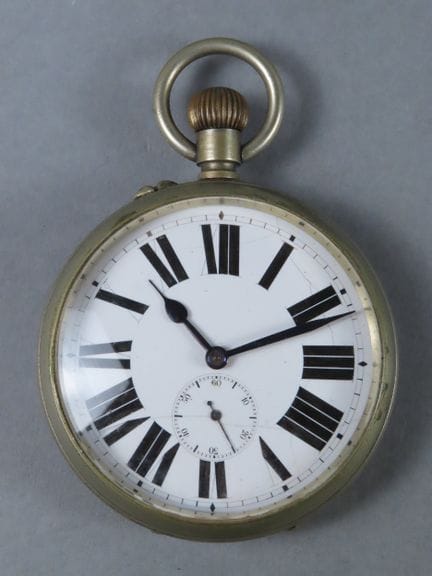A beautiful, large 8-day regulator with a nickel-s