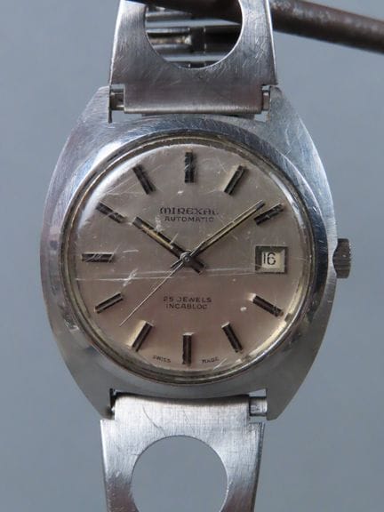 MIREXAL, Switzerland. Wristwatch with a brushed st