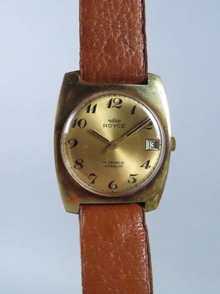 ROYCE, Switzerland. Wristwatch with a gold-plated 