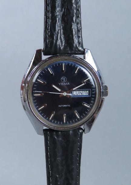 YEMA, France. Automatic. Wristwatch with a chrome-
