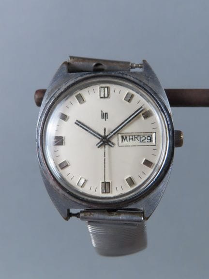 LIP, Besançon (France). Wristwatch with a chrome-p