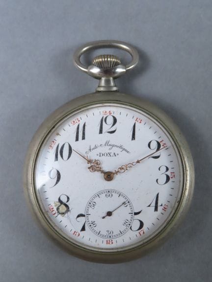 DOXA, France. Large railroad regulator watch with 