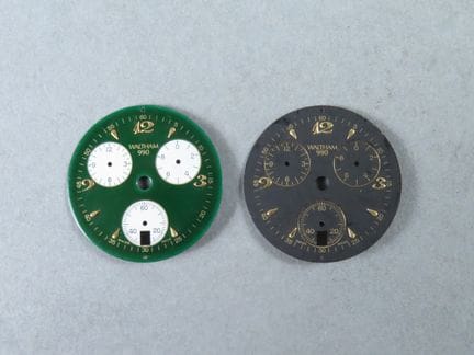 Set of two circular dials for WALTHAM 990 chronogr
