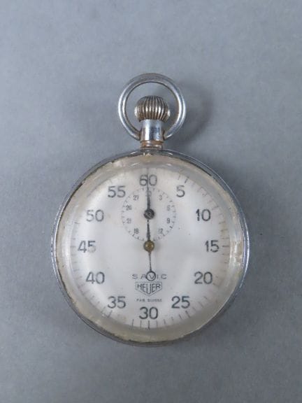 HEUER, Switzerland. SAVIC. Pocket chronometer with