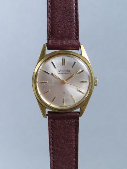 NIVADA, Switzerland. Compensamatic. Wristwatch wit