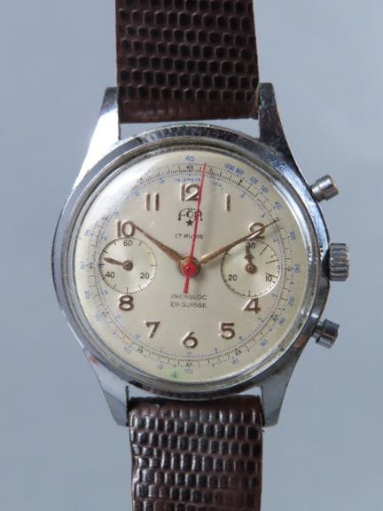 FOR. Beautiful Swiss chronograph with a round chro