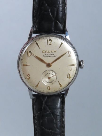 CAUNY, Switzerland. Prima. Centenario. Wristwatch 