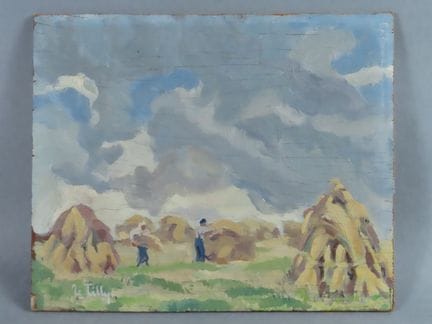 Léonidas LE TILLY (1895–1961). Harvest. Oil on pan