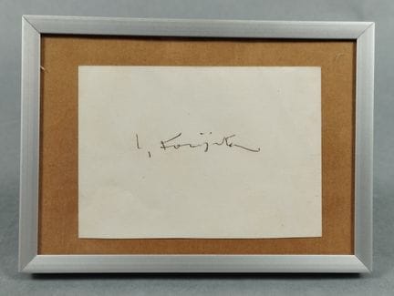 Tsugouharu FOUJITA (1886-1968). Firma autógrafa en