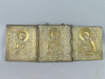 Sacred art. Russian Orthodox. Large bronze travel 