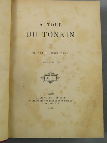[TONKIN] - ORLEANS (Henri-Philippe d'). Autour du 