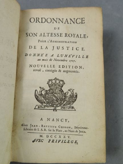 [DROIT] - ANONYME. Ordonnance de son Altesse Royal