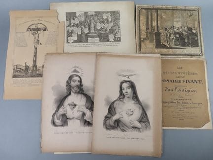 A portfolio containing a collection of religious e