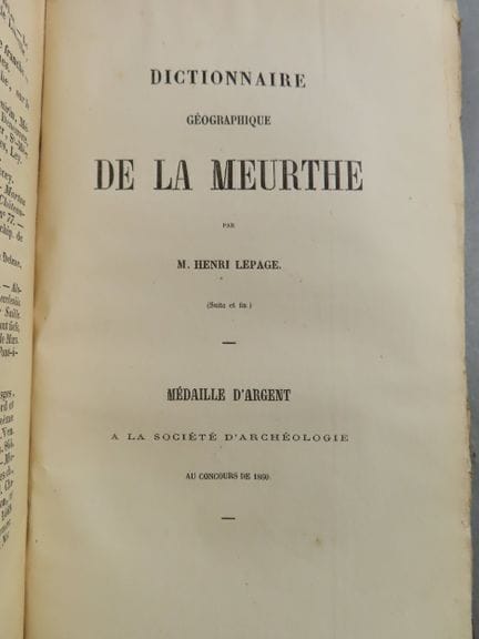 LEPAGE (Henri) - Dictionnaire géographique de la M