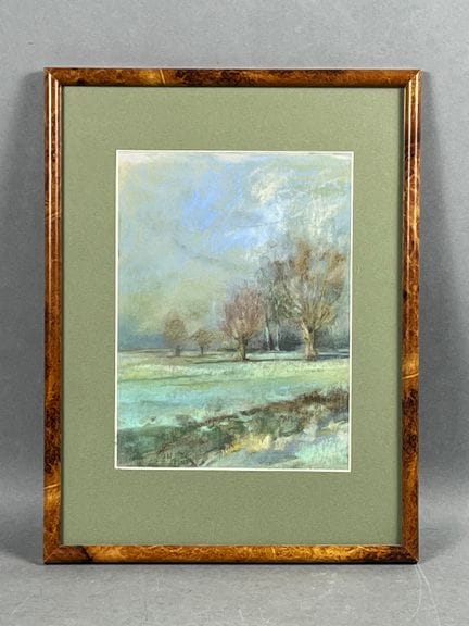 20th–21st-century school. Landscape. Pastel, signe