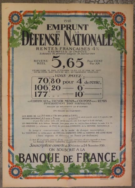 [MILITARIA – PLAKATE]. Anleihe des Verteidigungsmi