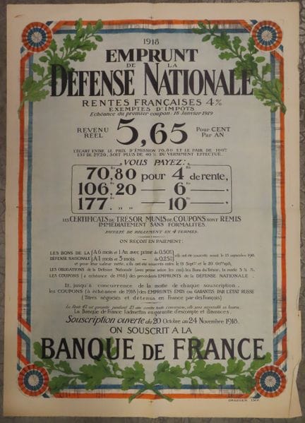 [MILITARIA – PLAKATE]. Anleihe des Verteidigungsmi