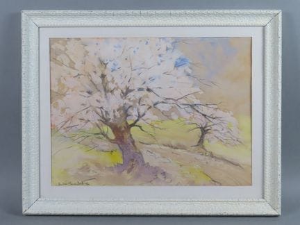 André BOURDET (XXe siècle). Paysage. Aquarelle sur
