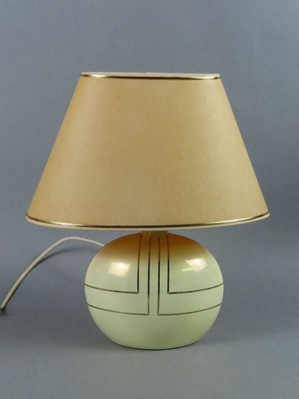 Louis DRIMMER. Pied de lampe, de forme aplatie, en