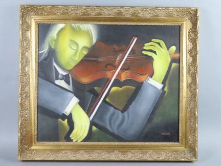 Roger MENIN (1925-2020). «El artista». Óleo sobre 